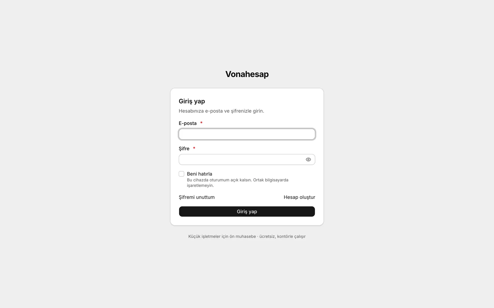 Vonahesap — screens and visuals